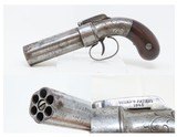 GOLD RUSH Era ALLEN & THURBER Antique WORCHESTER Period PEPPERBOX RevolverENGRAVED First DA Revolving Percussion Pistol - 1 of 17