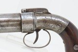 GOLD RUSH Era ALLEN & THURBER Antique WORCHESTER Period PEPPERBOX RevolverENGRAVED First DA Revolving Percussion Pistol - 4 of 17