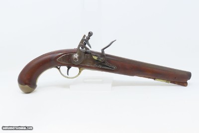 RARE SIMEON NORTH USN Model 1808 NAVY FLINTLOCK Pistol WAR OF 1812 Antique Early American U.S. Sidearm with Belt Hook! - Image 11 of 18