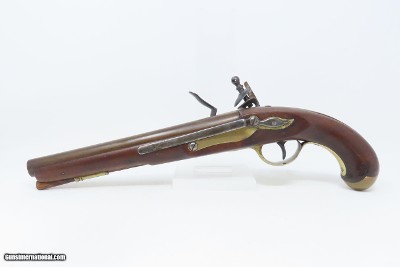 RARE SIMEON NORTH USN Model 1808 NAVY FLINTLOCK Pistol WAR OF 1812 Antique Early American U.S. Sidearm with Belt Hook! - Image 2 of 18