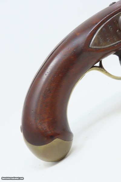 RARE SIMEON NORTH USN Model 1808 NAVY FLINTLOCK Pistol WAR OF 1812 Antique Early American U.S. Sidearm with Belt Hook! - Image 12 of 18