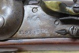 RARE SIMEON NORTH USN Model 1808 NAVY FLINTLOCK Pistol WAR OF 1812 Antique Early American U.S. Sidearm with Belt Hook! - 15 of 18