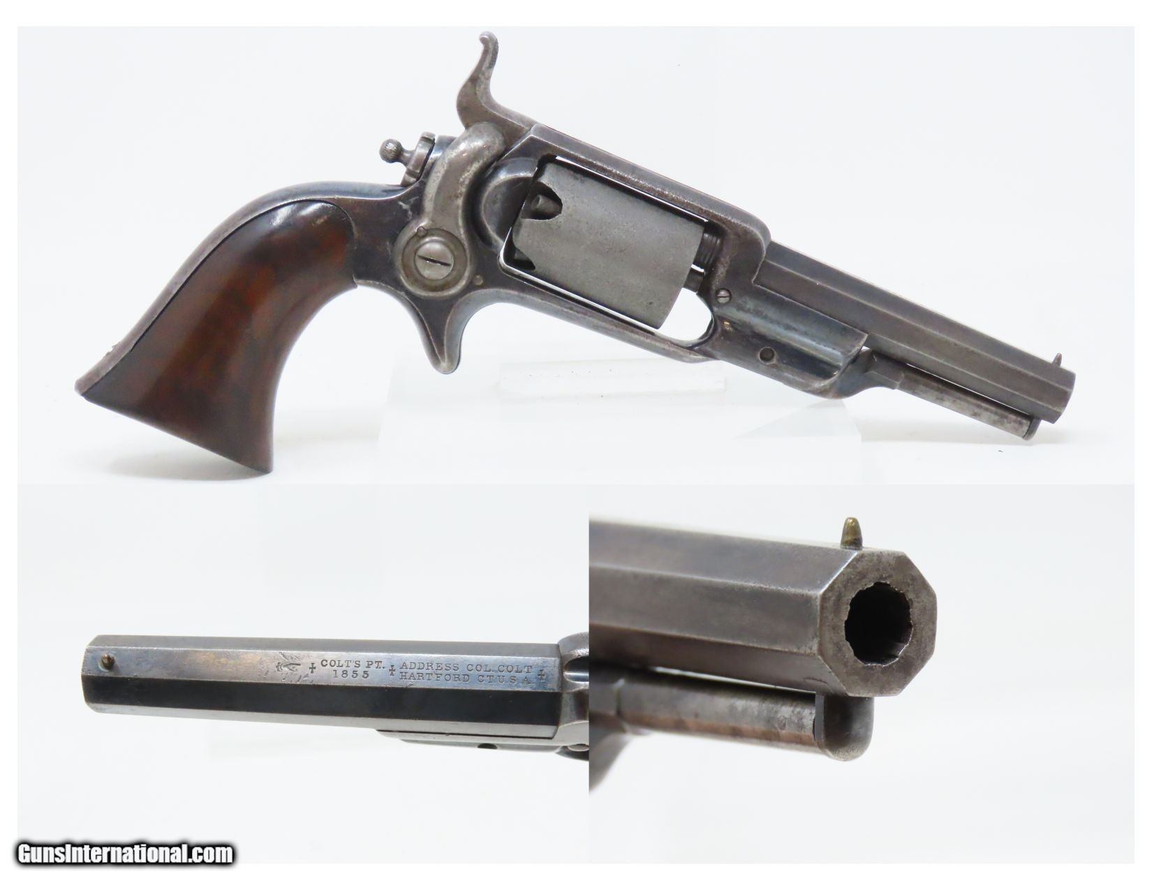 “7777” COLT Model 1855 “ROOT” Side-Hammer POCKET Revolver Antebellum ...