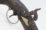 ENGRAVED Antique ANDREW WURFFLEIN “PHILADELPHIA DERINGER” Percussion Pistol Period & Quality Copy of Henry Deringer’s Famous Pistol - 4 of 17