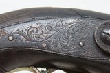 ENGRAVED Antique ANDREW WURFFLEIN “PHILADELPHIA DERINGER” Percussion Pistol Period & Quality Copy of Henry Deringer’s Famous Pistol - 6 of 17