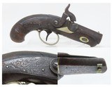 ENGRAVED Antique ANDREW WURFFLEIN “PHILADELPHIA DERINGER” Percussion Pistol Period & Quality Copy of Henry Deringer’s Famous Pistol