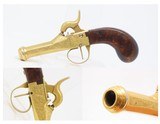 ENGRAVED & GOLD FINISHED Antique 1850s .44 Percussion SELF DEFENSE Pistol
EXCELLENT Cannon Barrel BELT/MUFF/POCKET Pistol! - 1 of 16