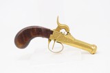 ENGRAVED & GOLD FINISHED Antique 1850s .44 Percussion SELF DEFENSE Pistol
EXCELLENT Cannon Barrel BELT/MUFF/POCKET Pistol! - 13 of 16