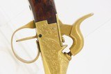 ENGRAVED & GOLD FINISHED Antique 1850s .44 Percussion SELF DEFENSE Pistol
EXCELLENT Cannon Barrel BELT/MUFF/POCKET Pistol! - 15 of 16