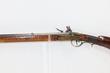 Antique .36 Caliber FLINTLOCK LONG RIFLE KETLAND ENGRAVED Full-Stock Full-Length Maple Stock - 19 of 22