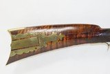 Antique .36 Caliber FLINTLOCK LONG RIFLE KETLAND ENGRAVED Full-Stock Full-Length Maple Stock - 3 of 22