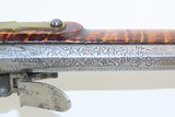 Antique .36 Caliber FLINTLOCK LONG RIFLE KETLAND ENGRAVED Full-Stock Full-Length Maple Stock - 10 of 22