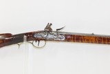 Antique .36 Caliber FLINTLOCK LONG RIFLE KETLAND ENGRAVED Full-Stock Full-Length Maple Stock - 4 of 22