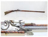 Antique .36 Caliber FLINTLOCK LONG RIFLE KETLAND ENGRAVED Full-Stock Full-Length Maple Stock - 1 of 22