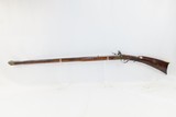 Antique .36 Caliber FLINTLOCK LONG RIFLE KETLAND ENGRAVED Full-Stock Full-Length Maple Stock - 17 of 22
