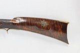 Antique .36 Caliber FLINTLOCK LONG RIFLE KETLAND ENGRAVED Full-Stock Full-Length Maple Stock - 18 of 22