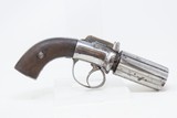 BRITISH PROOFED Antique .32 Cal. Bar Hammer Percussion PEPPERBOX RevolverDouble Action Pepperbox with Nickel Finish - 13 of 16