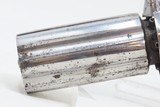 BRITISH PROOFED Antique .32 Cal. Bar Hammer Percussion PEPPERBOX RevolverDouble Action Pepperbox with Nickel Finish - 5 of 16