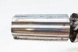 BRITISH PROOFED Antique .32 Cal. Bar Hammer Percussion PEPPERBOX RevolverDouble Action Pepperbox with Nickel Finish - 8 of 16