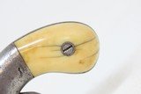RARE Antique ALLEN & WHEELOCK DA .30 Percussion Revolver ANTIQUE IVORY GRIP CIVIL WAR Era Pocket Revolver with CYLINDER SCENE - 3 of 22
