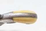 RARE Antique ALLEN & WHEELOCK DA .30 Percussion Revolver ANTIQUE IVORY GRIP CIVIL WAR Era Pocket Revolver with CYLINDER SCENE - 7 of 22