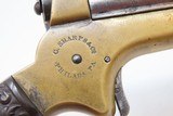CIVIL WAR Era Antique C. SHARPS .22 PEPPERBOX Wild West RIVERBOAT GAMBLERMfg. 1859-74 Model 1 Pocket Pepperbox Revolver - 15 of 19