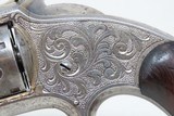 ENGRAVED Antique SMITH & WESSON Number 1-1/2 .32 Revolver WILD WEST/HOLSTER Nickel Plated FRONTIER .32 Cal RF S&W Spur Trigger - 8 of 19