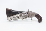 ENGRAVED Antique SMITH & WESSON Number 1-1/2 .32 Revolver WILD WEST/HOLSTER Nickel Plated FRONTIER .32 Cal RF S&W Spur Trigger - 2 of 19