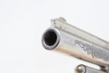 ENGRAVED Antique SMITH & WESSON Number 1-1/2 .32 Revolver WILD WEST/HOLSTER Nickel Plated FRONTIER .32 Cal RF S&W Spur Trigger - 12 of 19