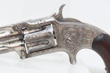 ENGRAVED Antique SMITH & WESSON Number 1-1/2 .32 Revolver WILD WEST/HOLSTER Nickel Plated FRONTIER .32 Cal RF S&W Spur Trigger - 6 of 19