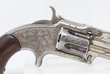 ENGRAVED Antique SMITH & WESSON Number 1-1/2 .32 Revolver WILD WEST/HOLSTER Nickel Plated FRONTIER .32 Cal RF S&W Spur Trigger - 18 of 19