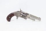 ENGRAVED Antique SMITH & WESSON Number 1-1/2 .32 Revolver WILD WEST/HOLSTER Nickel Plated FRONTIER .32 Cal RF S&W Spur Trigger - 16 of 19
