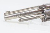 ENGRAVED Antique SMITH & WESSON Number 1-1/2 .32 Revolver WILD WEST/HOLSTER Nickel Plated FRONTIER .32 Cal RF S&W Spur Trigger - 7 of 19