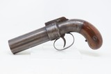 GOLD RUSH Era ALLEN & THURBER Antique WORCHESTER Period PEPPERBOX RevolverENGRAVED First DA Revolving Percussion Pistol - 2 of 18