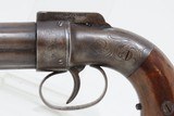 GOLD RUSH Era ALLEN & THURBER Antique WORCHESTER Period PEPPERBOX RevolverENGRAVED First DA Revolving Percussion Pistol - 4 of 18