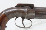 GOLD RUSH Era ALLEN & THURBER Antique WORCHESTER Period PEPPERBOX RevolverENGRAVED First DA Revolving Percussion Pistol - 17 of 18