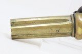 SCARCE Antique 4-Shot “SWEDISH DARLING” All BRASS .28 PEPPERBOX Revolver
Brass Percussion Single Action Pistol Made in Sweden - 5 of 16