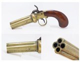 SCARCE Antique 4-Shot “SWEDISH DARLING” All BRASS .28 PEPPERBOX Revolver
Brass Percussion Single Action Pistol Made in Sweden - 1 of 16