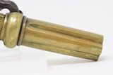 SCARCE Antique 4-Shot “SWEDISH DARLING” All BRASS .28 PEPPERBOX Revolver
Brass Percussion Single Action Pistol Made in Sweden - 16 of 16