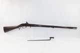 SCARCE Antique US HARPERS FERRY M1819 Hall Breech Loading Rifle & Bayonet 1832 Antebellum Infantry Arm, Early Breechloader - 2 of 17