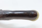 Early-1800s Antique FRENCH FLINTLOCK .56 Pistol Sidearm Engraved, Carved Stock - 7 of 16
