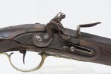 Early-1800s Antique FRENCH FLINTLOCK .56 Pistol Sidearm Engraved, Carved Stock - 4 of 16