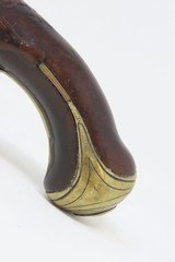 Early-1800s Antique FRENCH FLINTLOCK .56 Pistol Sidearm Engraved, Carved Stock - 14 of 16