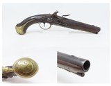 Early-1800s Antique FRENCH FLINTLOCK .56 Pistol Sidearm Engraved, Carved Stock - 1 of 16