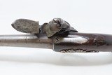 Antique QUEEN ANNE Flintlock Pistol GROTESQUE Mask SILVER MOUNTED & Inlaid .56 Caliber Long Barrel 8 3/4” - 8 of 16