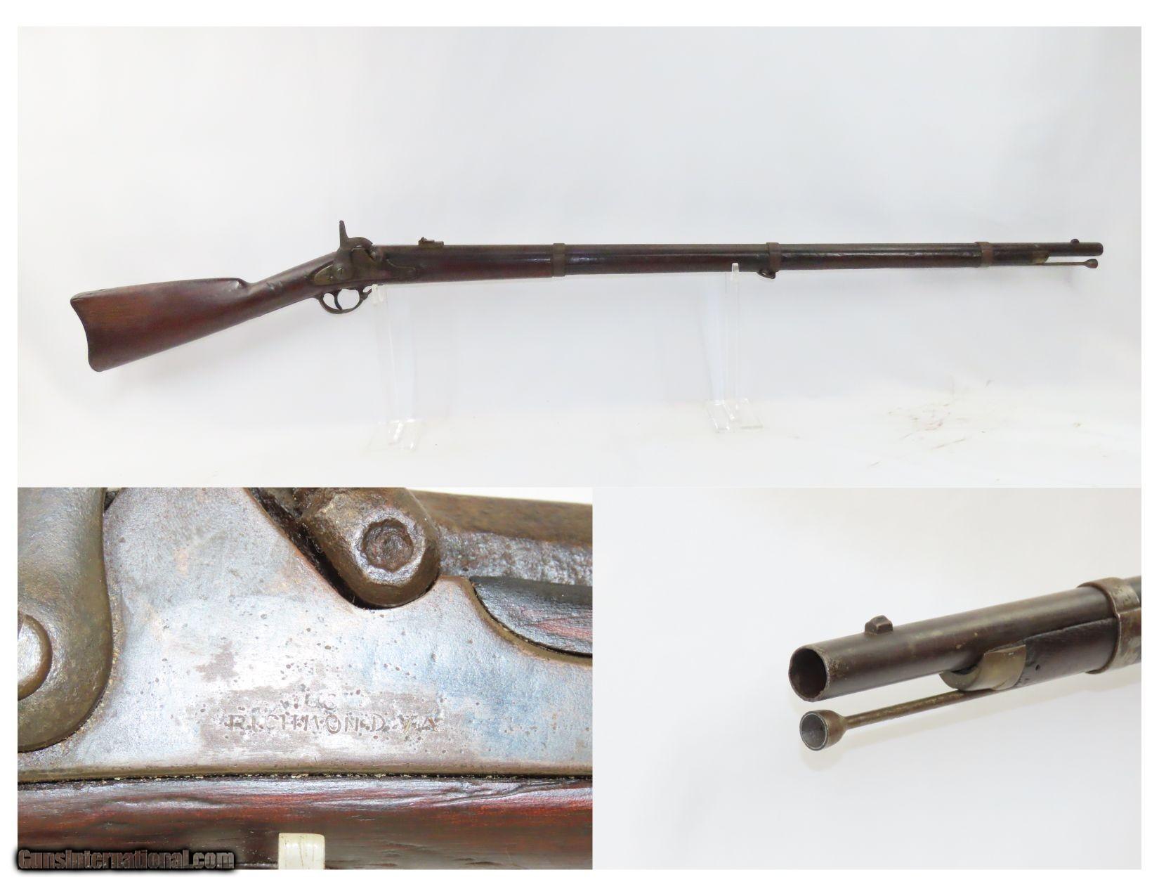 1862 CONFEDERATE Antique C.S. RICHMOND “HUMPBACK” Rifle-Musket Military ...