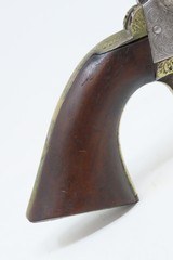 ENGRAVED PERIOD COPY COLT DRAGOON .44 Percussion Revolver 3rd Model Antique c1850s with Scroll Engraving & Gustave Young Motifs - 14 of 18
