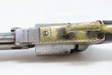ENGRAVED PERIOD COPY COLT DRAGOON .44 Percussion Revolver 3rd Model Antique c1850s with Scroll Engraving & Gustave Young Motifs - 11 of 18