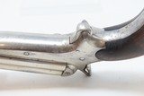 NICE Antique CIVIL WAR Era SHARPS & HANKINS Model 3 .32 PEPPERBOX RevolverNICKELED 4 Shot Self Defense Pocket Gun - 11 of 17