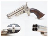 NICE Antique CIVIL WAR Era SHARPS & HANKINS Model 3 .32 PEPPERBOX RevolverNICKELED 4 Shot Self Defense Pocket Gun - 1 of 17